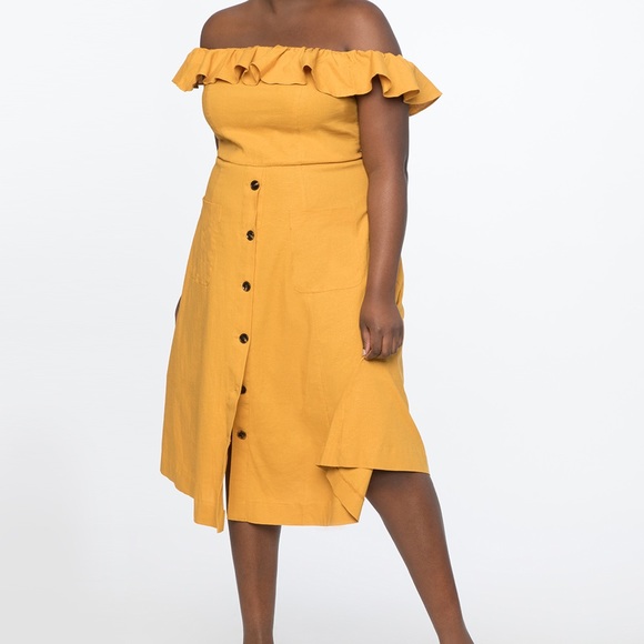 Eloquii Dresses & Skirts - Eloquii Off the Shoulder Ruffle Dress